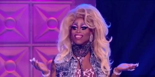 Monique Heart in giraffe shirt.